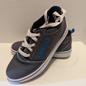 Heelys Youth Size 6 Gray and Blue Skate Shoes EUC